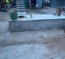 Reinforced concrete foundation for commercial building